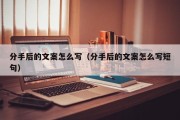 分手后的文案怎么写（分手后的文案怎么写短句）