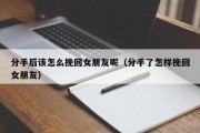 分手后该怎么挽回女朋友呢（分手了怎样挽回女朋友）