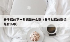 分手后的下一句话是什么歌（分手以后的歌词是什么歌）