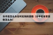 分手后怎么办无时无刻的想他（分手后非常想他怎么办）