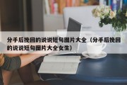 分手后挽回的说说短句图片大全（分手后挽回的说说短句图片大全女生）